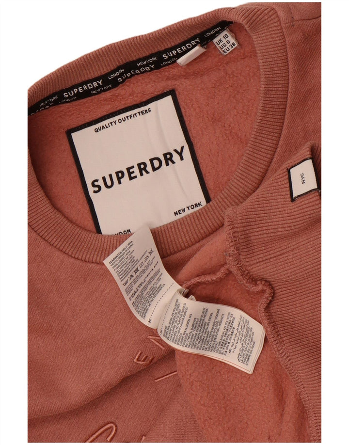 Damski sweter oversize Superdry Graphic UK 10, mały, różowy, bawełniany
