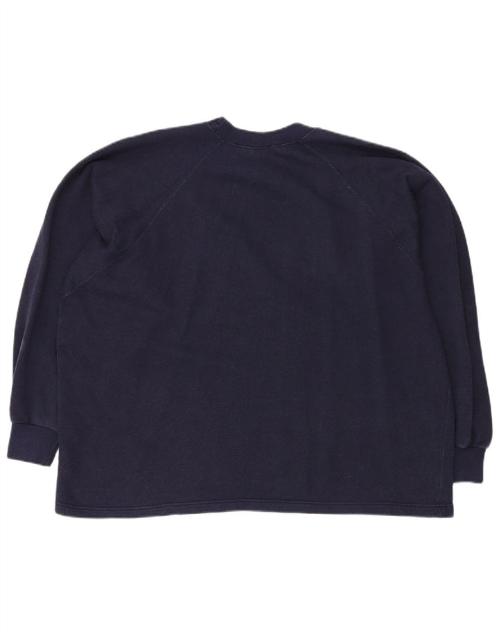 Damska bluza typu oversize CHAMPION z grafiką UK 16, duża, granatowa