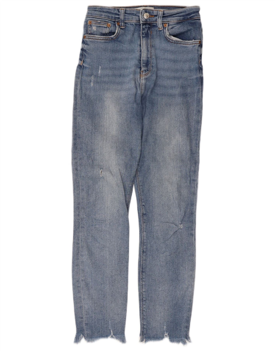 Damskie jeansy Zara w trudnej sytuacji EU 38 Small W28 L26 Niebieskie