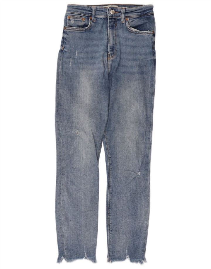 Damskie jeansy Zara w trudnej sytuacji EU 38 Small W28 L26 Niebieskie
