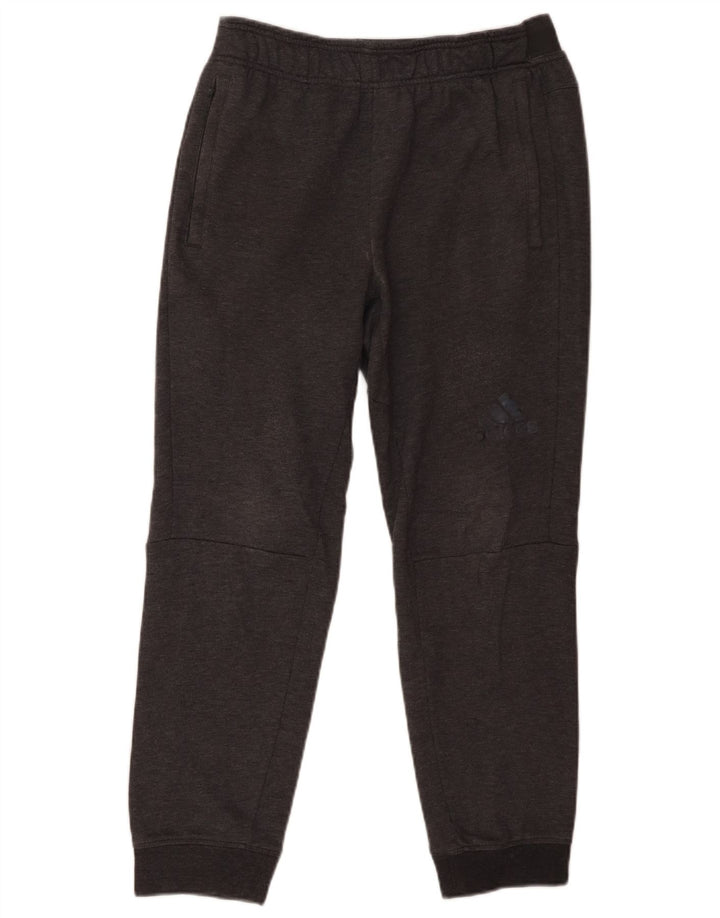 ADIDAS Mens Climalite Tracksuit Trousers Joggers Large  Grey Polyester