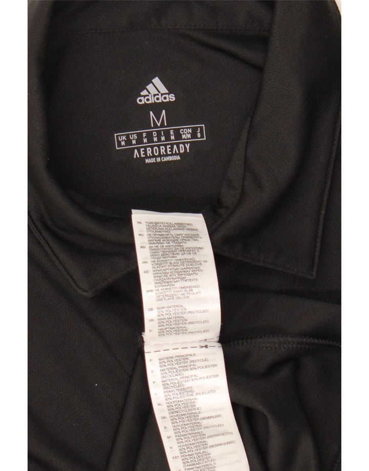 Męska koszulka polo Adidas Aeroready, średni czarny poliester