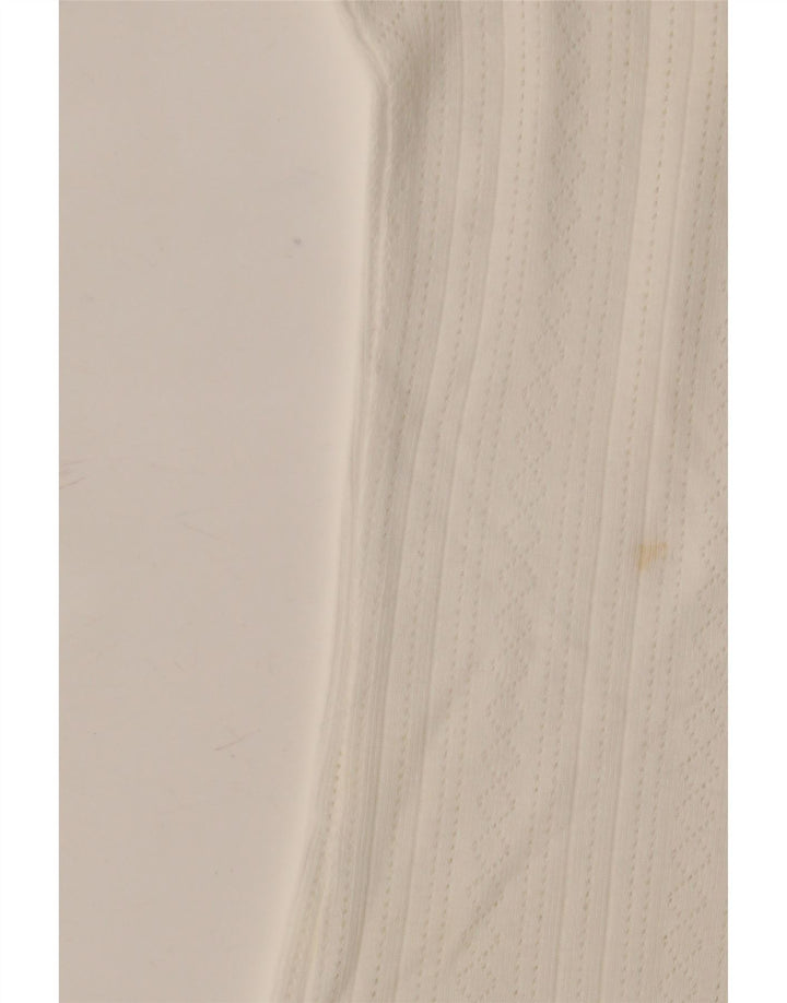 T-shirt damski Marlboro Classics Top UK 12, średni, złamanej bieli, bawełniany