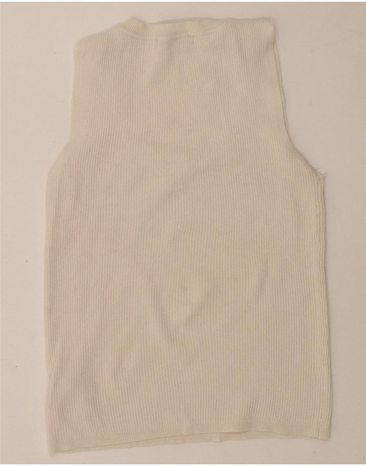 Damski podkoszulek Marks & Spencer Crop Vest UK 12 Średniobiała wiskoza