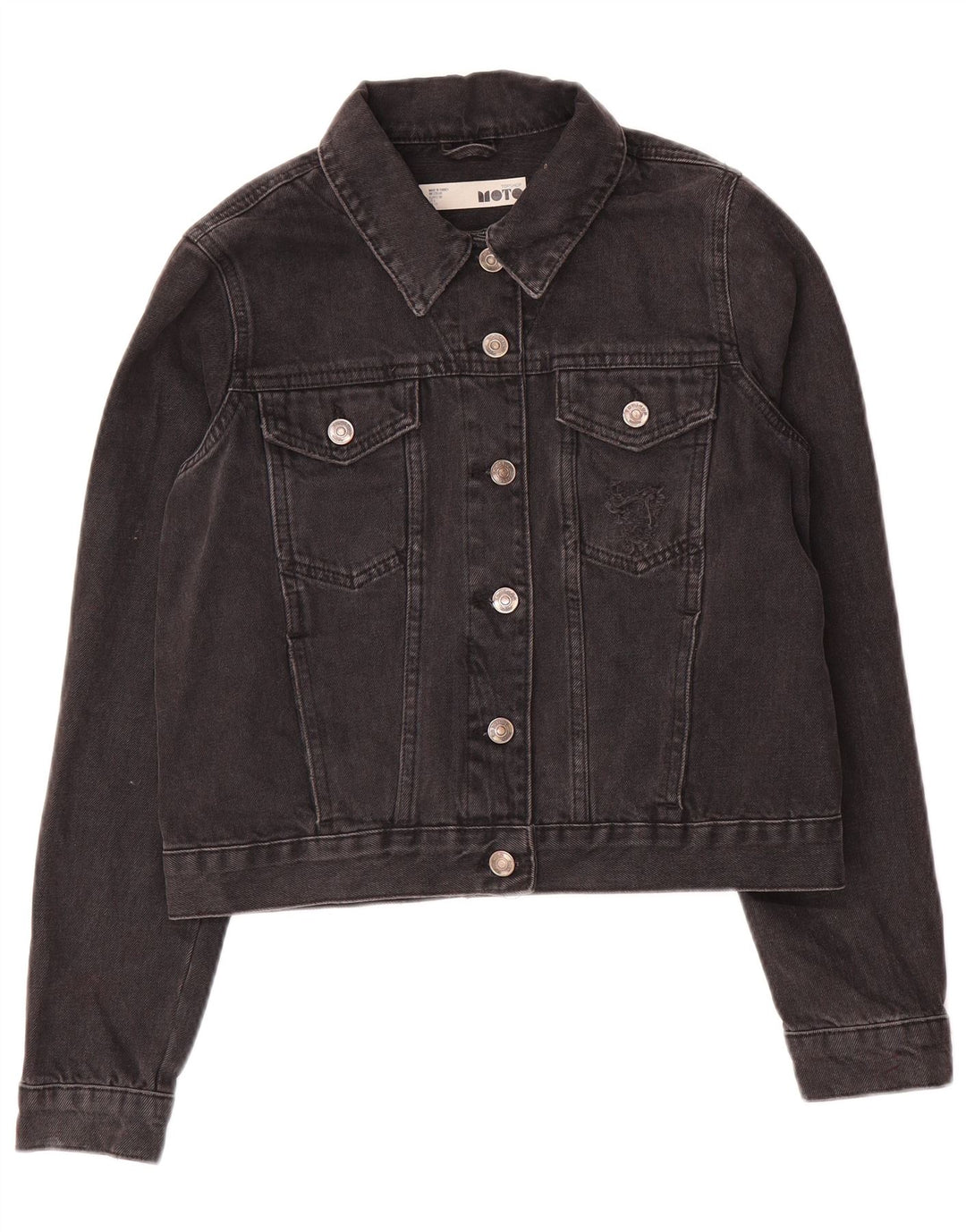 Damska kurtka jeansowa Topshop Crop UK 10, mała, szara