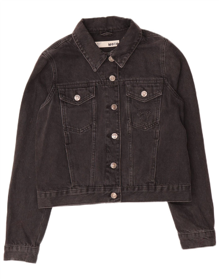 Damska kurtka jeansowa Topshop Crop UK 10, mała, szara
