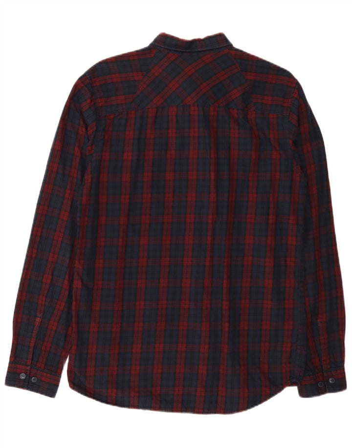 Koszula flanelowa męska Jack & Jones, bawełniana, w średnią granatową kratkę
