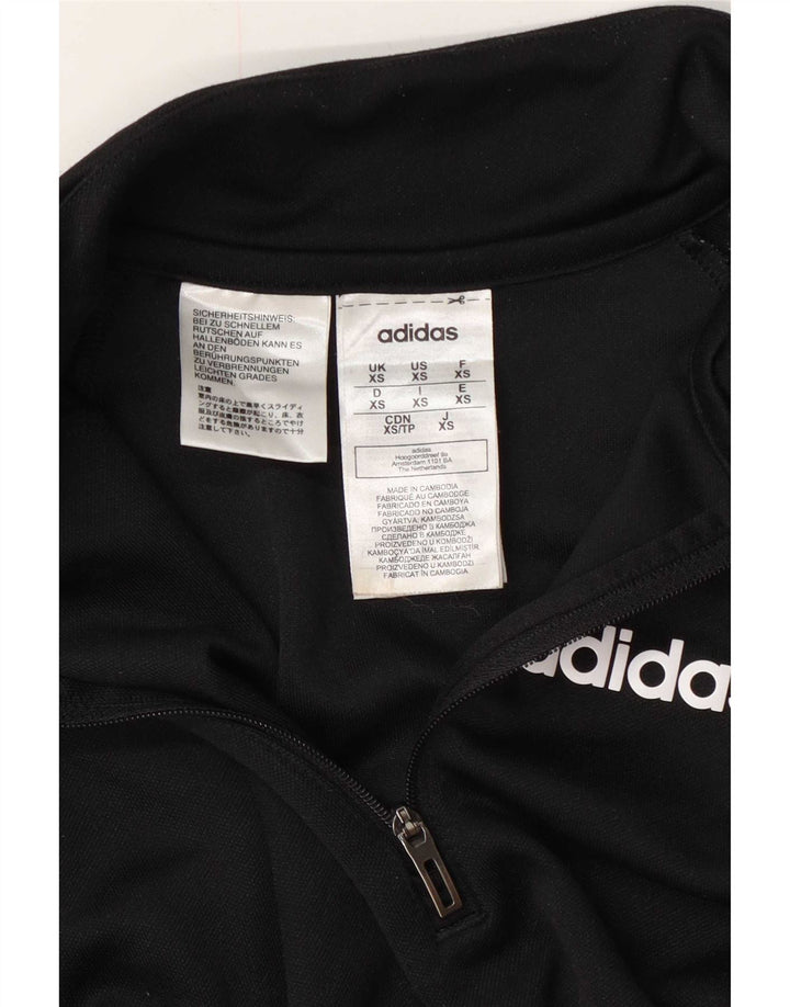 Adidas Męski dres Aeroready z zamkiem błyskawicznym na szyi Top XS Czarny poliester