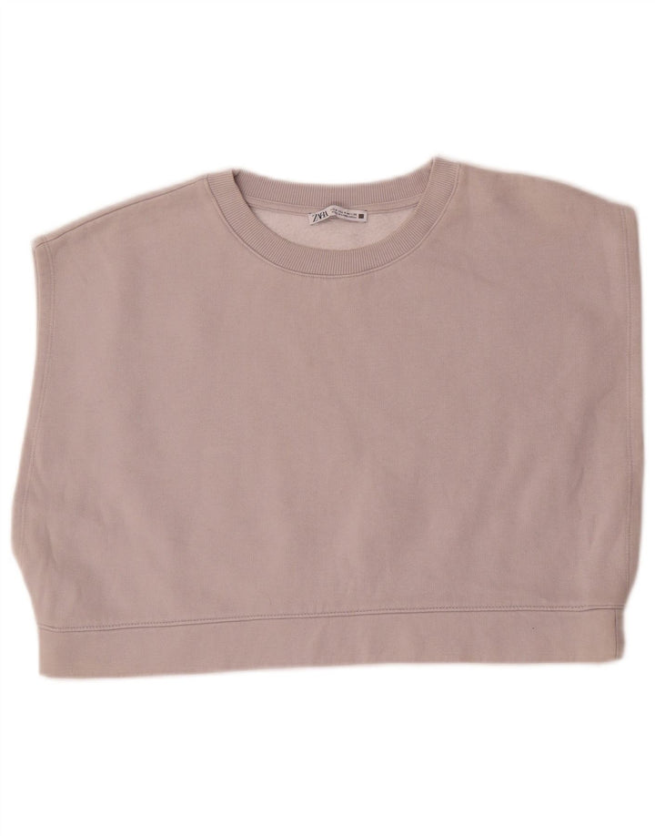 Damski sweter oversize bez rękawów ZARA UK 10 Small Grey