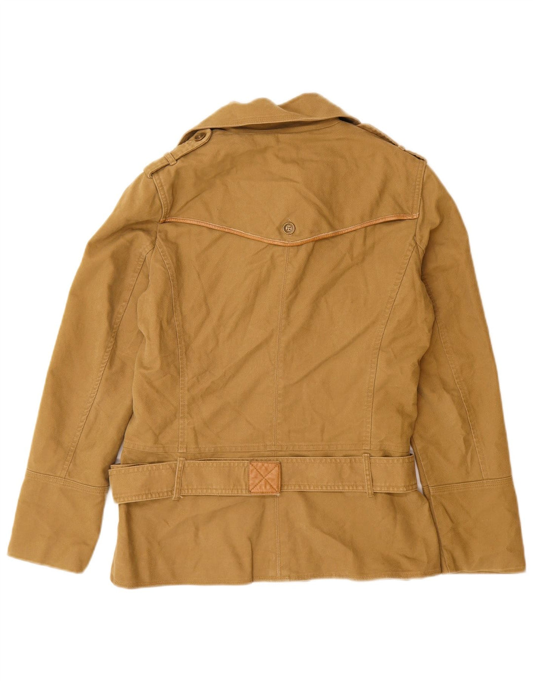 Płaszcz damski Massimo Dutti, brytyjski 14, średni beż, bawełna