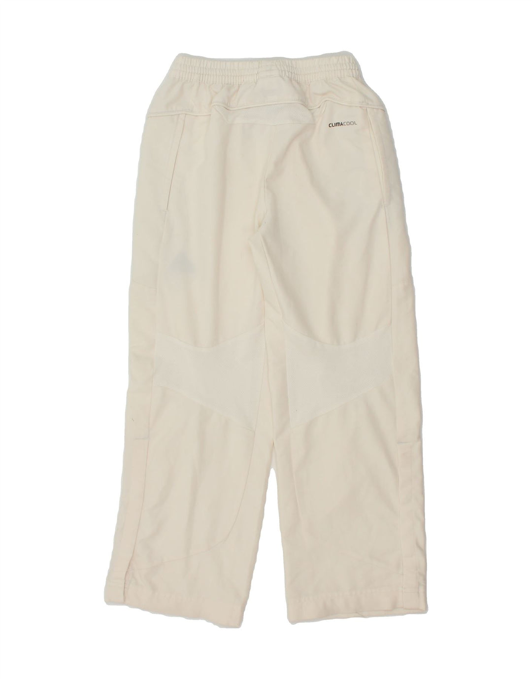 ADIDAS Boys Tracksuit Trousers 7-8 Years Beige Polyester Vintage Adidas and Second-Hand Adidas from Messina Hembry 