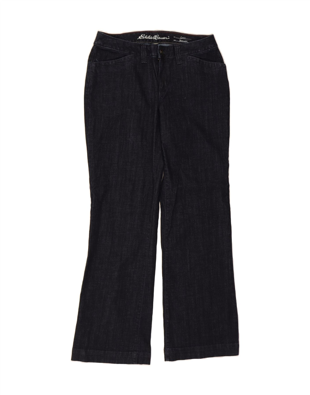 EDDIE BAUER Womens Curvy Bootcut Jeans US 8 Medium W30 L32 Navy Blue Vintage Eddie Bauer and Second-Hand Eddie Bauer from Messina Hembry 