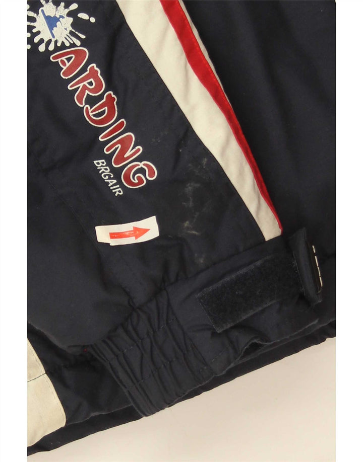 Chłopięca kurtka narciarska Brugi 12-13 lat XL, granatowa, z blokami kolorów, poliamid