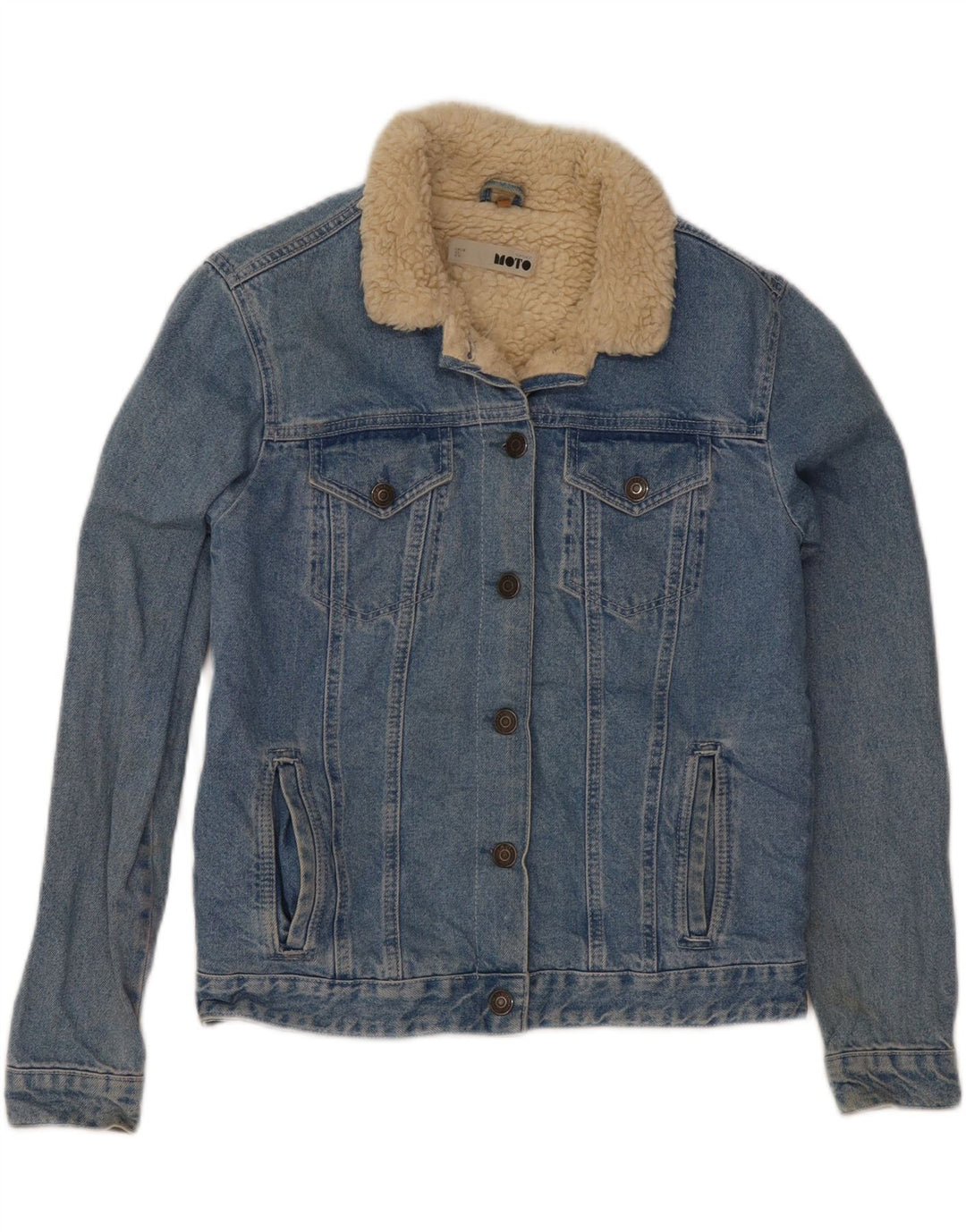 Damska kurtka dżinsowa Sherpa Topshop UK 10, mała, niebieska, bawełniana