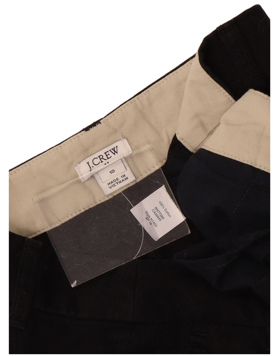 Damskie spodenki Chino J. CREW US 10 Large W34, czarne, bawełniane
