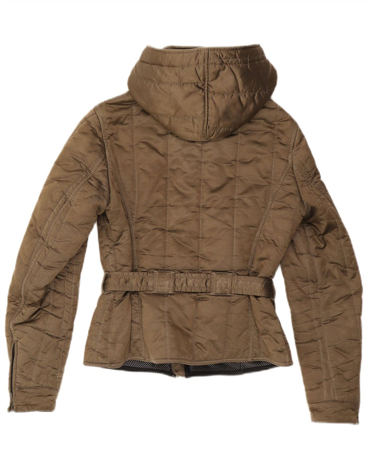 Damska pikowana kurtka z kapturem Refrigiwear UK 14 Średni brązowy poliamid