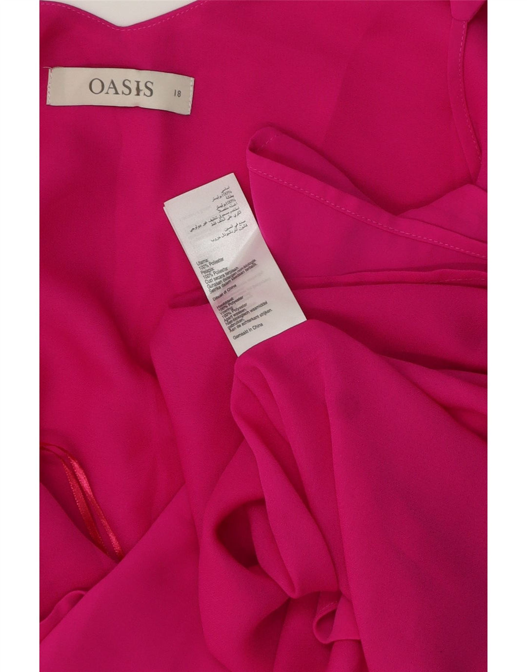 Damski top na ramiączkach Oasis, UK 18 XL, różowy poliester