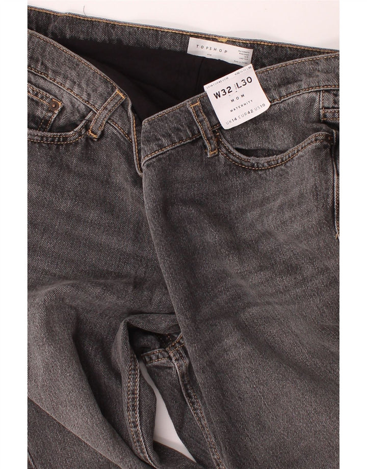 TOPSHOP Womens Maternity Tapered Jeans W32 L30 Grey Viscose Vintage Topshop and Second-Hand Topshop from Messina Hembry 