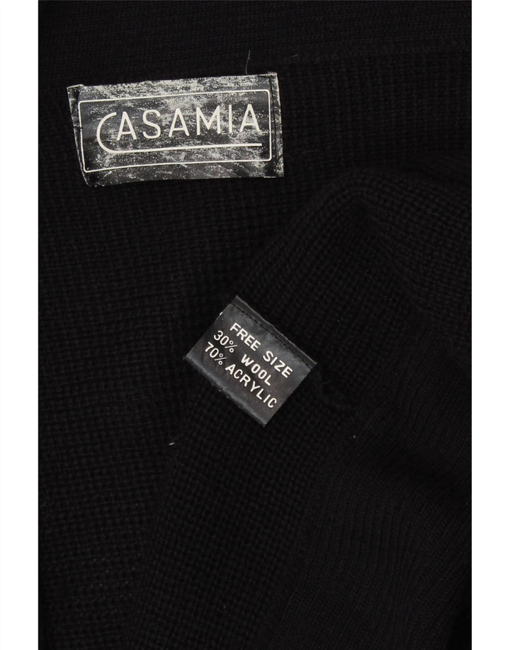 Damski sweter rozpinany Casamia o długim kroju, jeden rozmiar, czarny Paisley