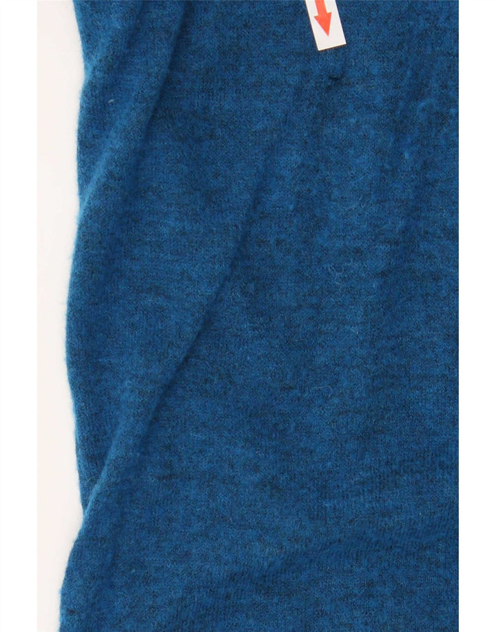 Damski sweter oversize Zara UK 10, mały, niebieski, nakrapiany nylon