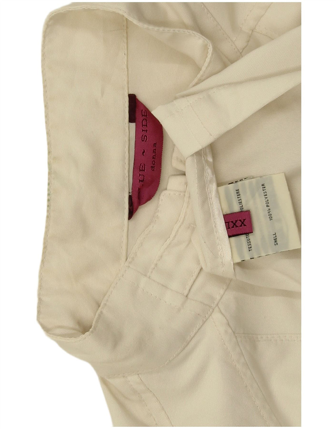 Damska kurtka bomber z niebieską stroną UK 20 2XL Biały poliester