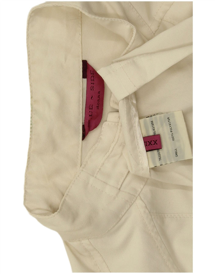 Damska kurtka bomber z niebieską stroną UK 20 2XL Biały poliester