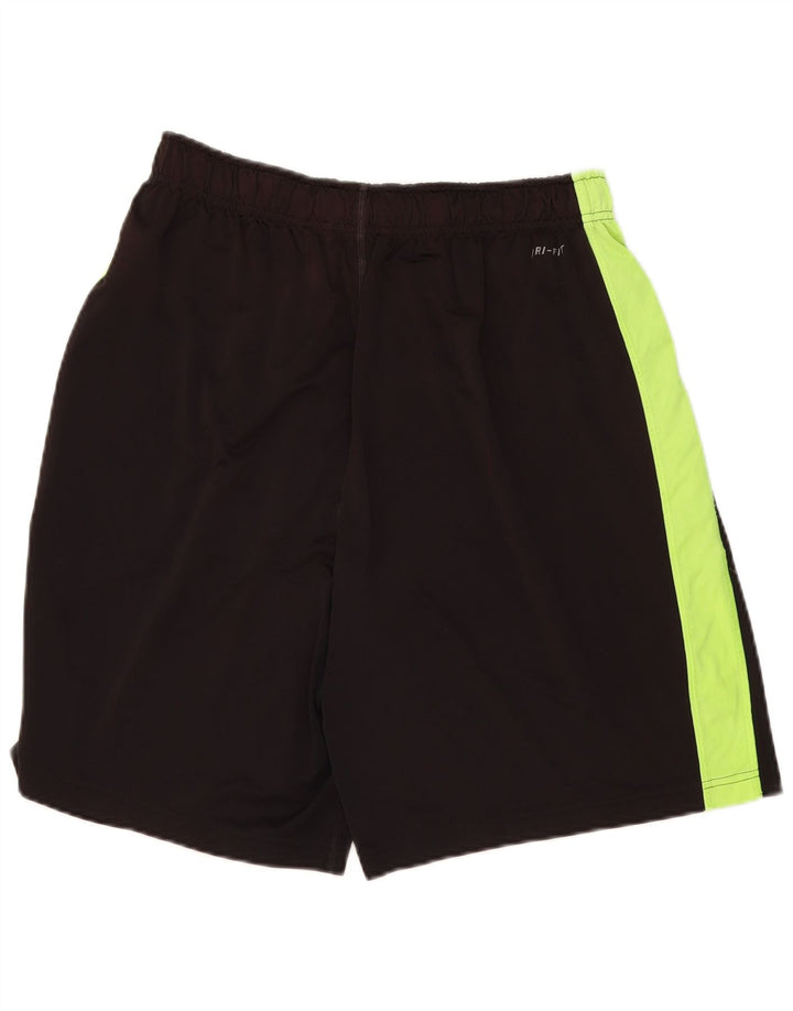 Męskie spodenki sportowe Nike Dri Fit, duży czarny poliester z blokami kolorów