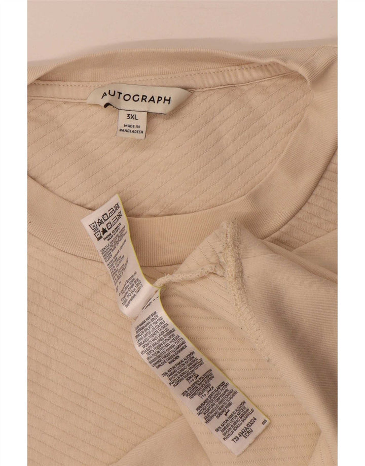 Marks & Spencer Damska bluza z autografem, UK 22 3XL, beżowa