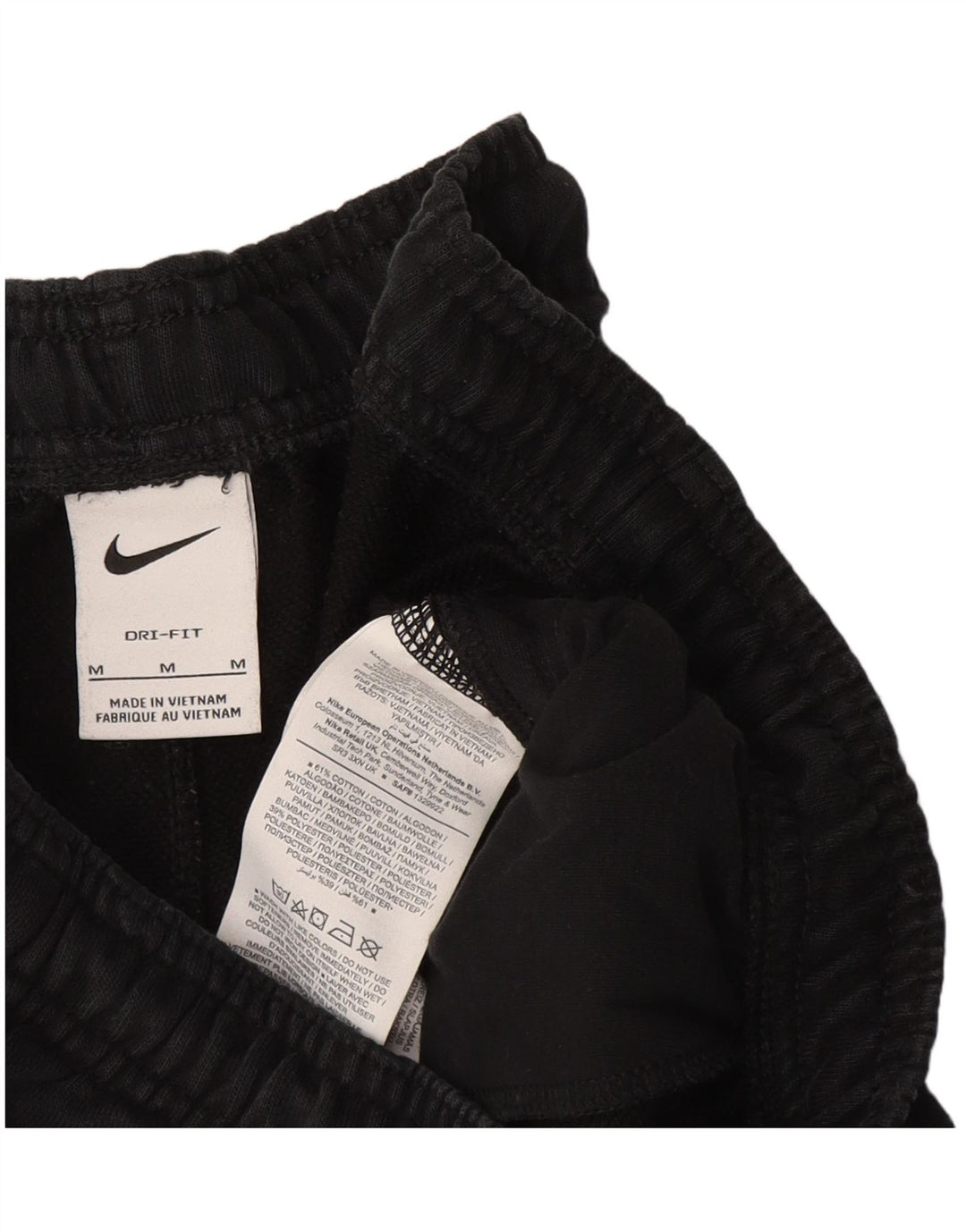 Męskie spodnie dresowe Nike Dri Fit Joggers, średnia czarna bawełna