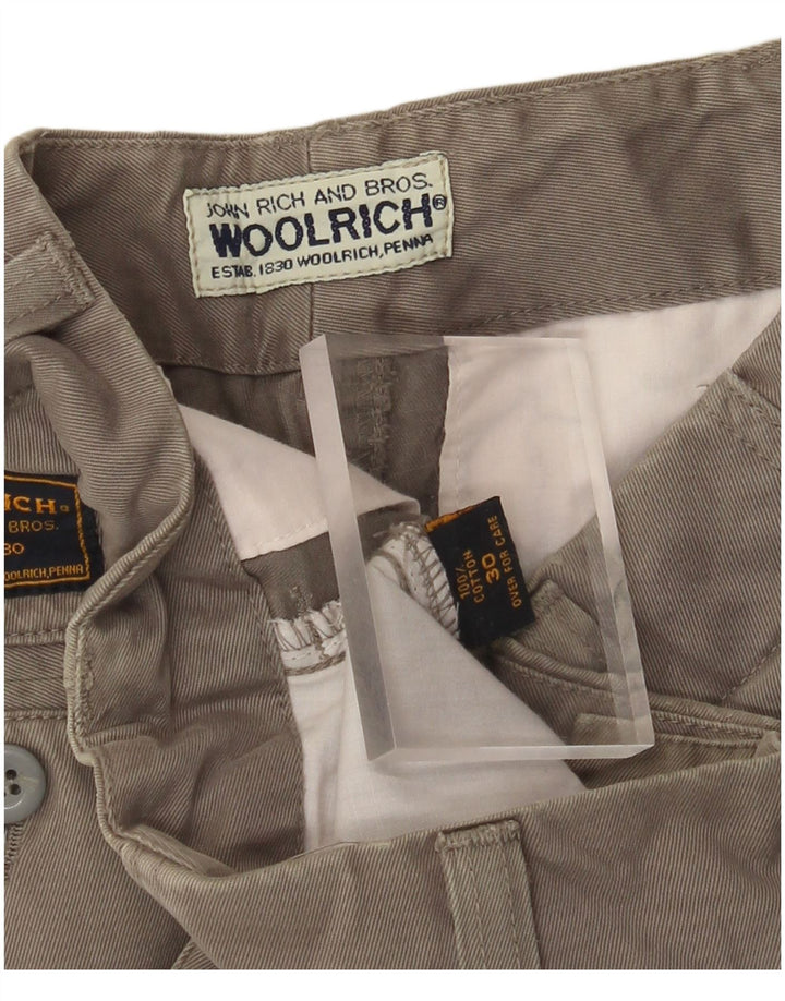 WOOLRICH Męskie spodenki Chino W30 Średnia bawełna khaki
