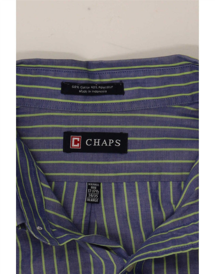 Koszula męska Chaps, rozmiar 17 1/2 XL, bawełniana w niebieskie paski