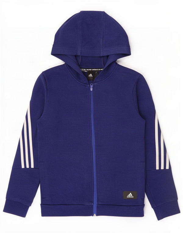 Adidas Chłopięcy Sweter Z Kapturem 11-12 Lat Granatowy Bawełniany
