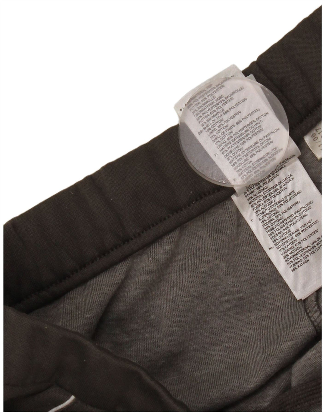 Damskie spodnie dresowe Adidas UK 16, duże, szare, poliestrowe