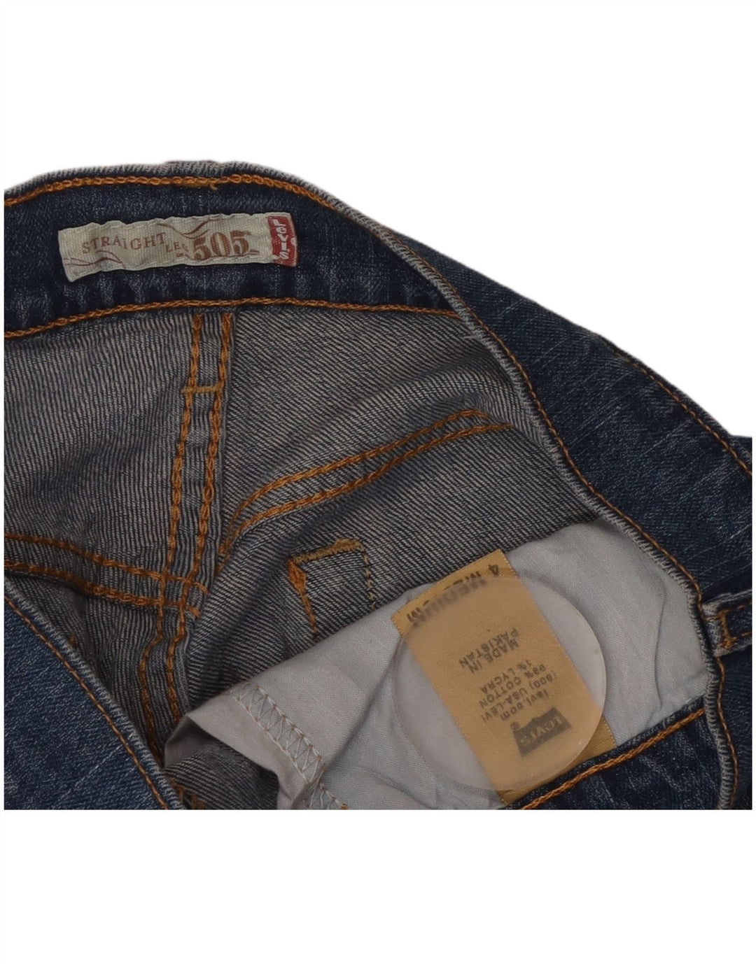 Damskie jeansy Levi's 505 Straight US 4 Small W28 L32 Niebieskie bawełniane