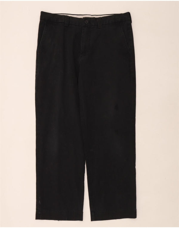Gap Mens Straight Chino Trousers W34 L30 Black Cotton