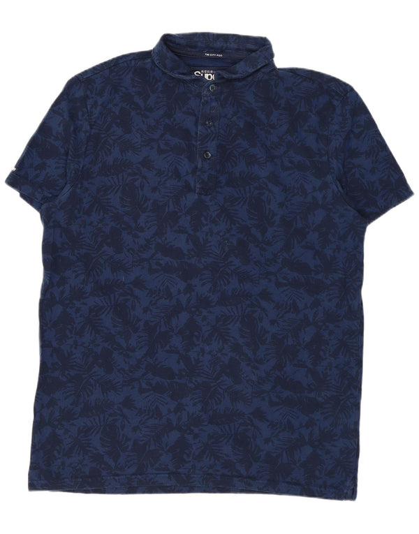 Męska koszulka polo Superdry XL, granatowa, bawełniana w kwiaty