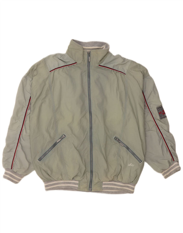 Męska kurtka dresowa VINTAGE, duża, zielona, z blokami kolorów