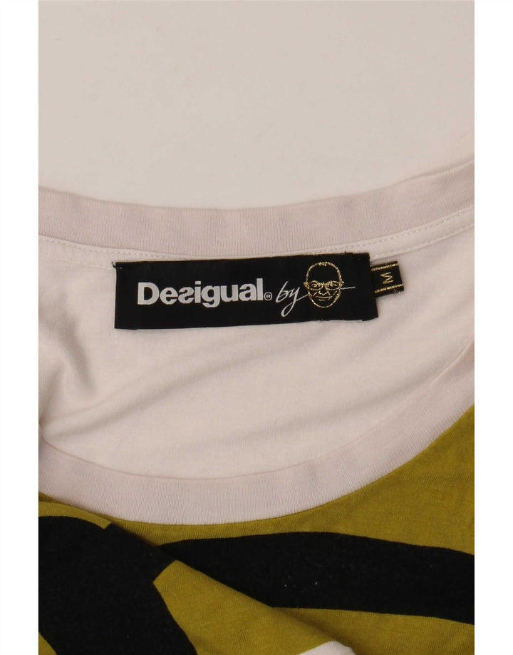 Damska asymetryczna kamizelka Desigual Top UK 12 Medium White Geometric