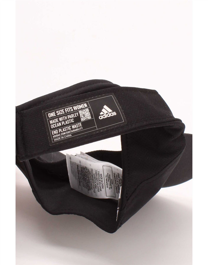 Damska czapka Adidas Aeroready Graphic Visor w jednym rozmiarze, czarna, poliestrowa
