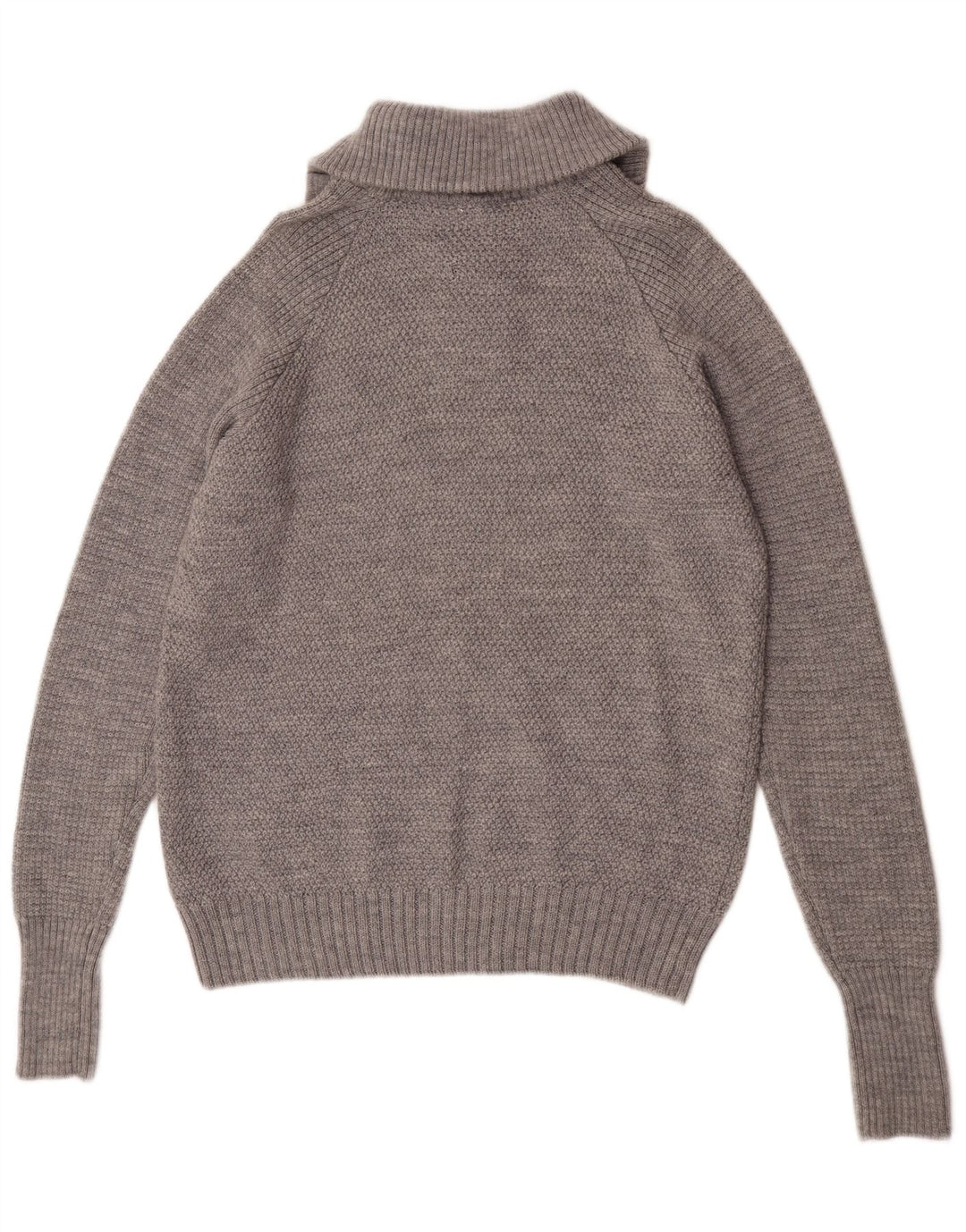 Męski sweter z zamkiem błyskawicznym Bergans XL, szara wełna merynosowa