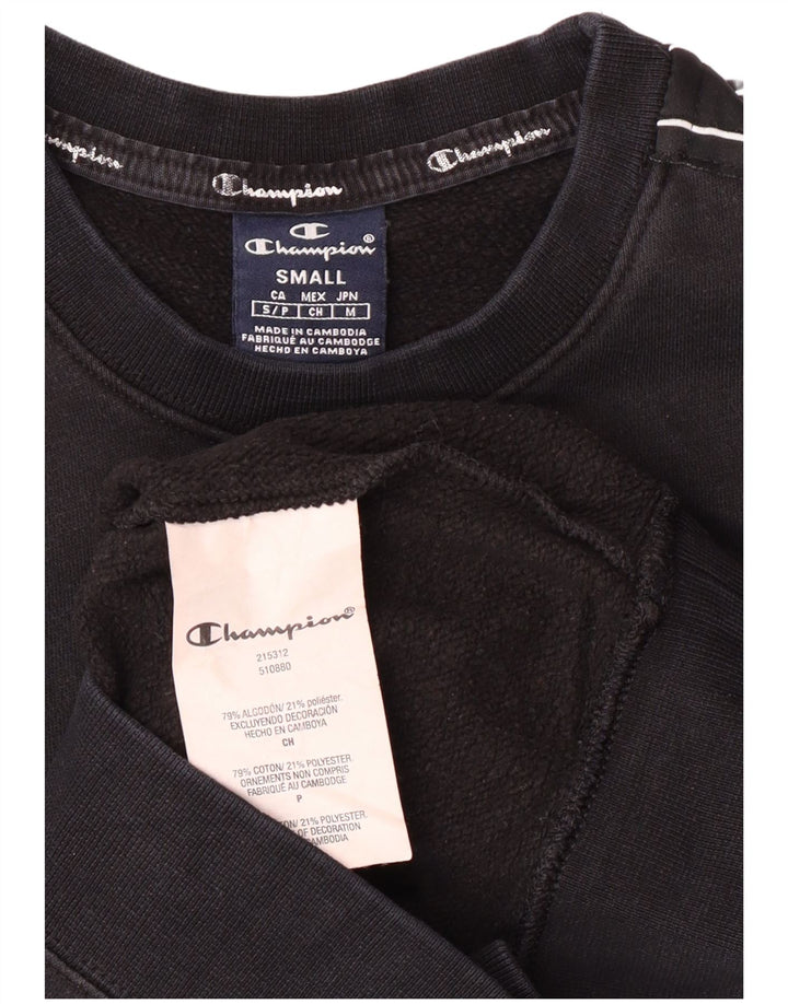 Męski sweter z grafiką Champion, mały, czarny, bawełniany