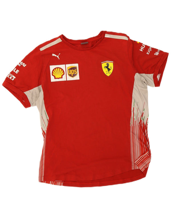 Puma Mens Ferrari Graphic T-Shirt Top XL Red Cotton