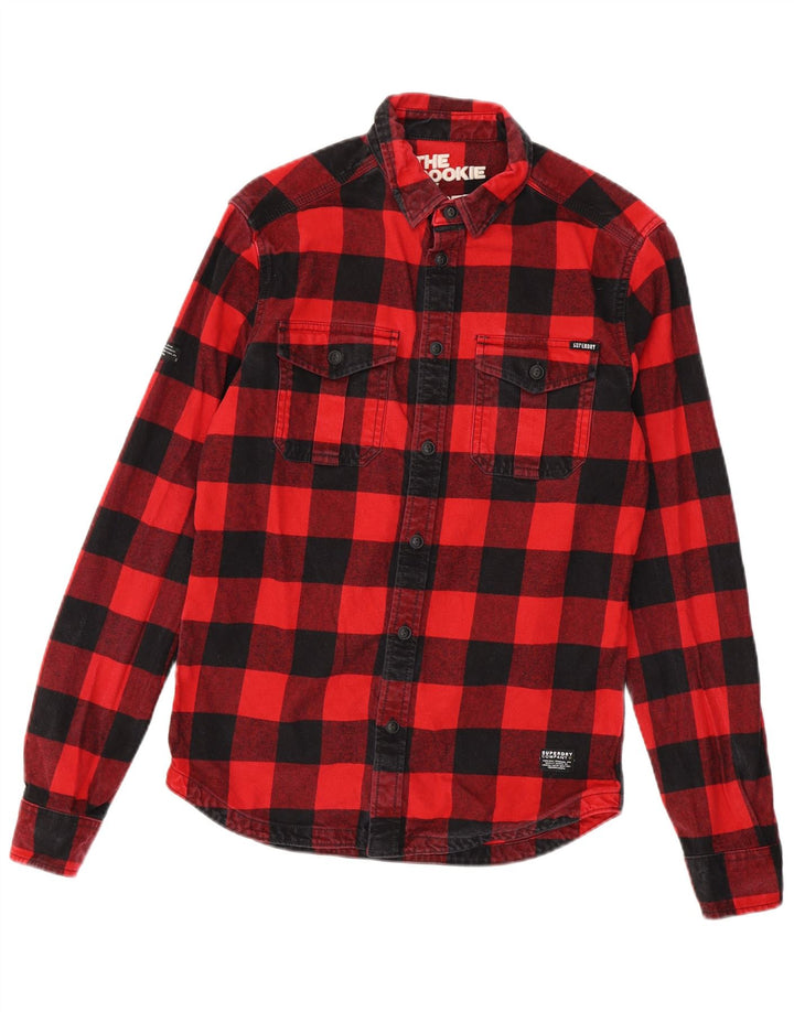 Męska koszula flanelowa Superdry The Rookie w kratkę, w małą czerwoną kratkę