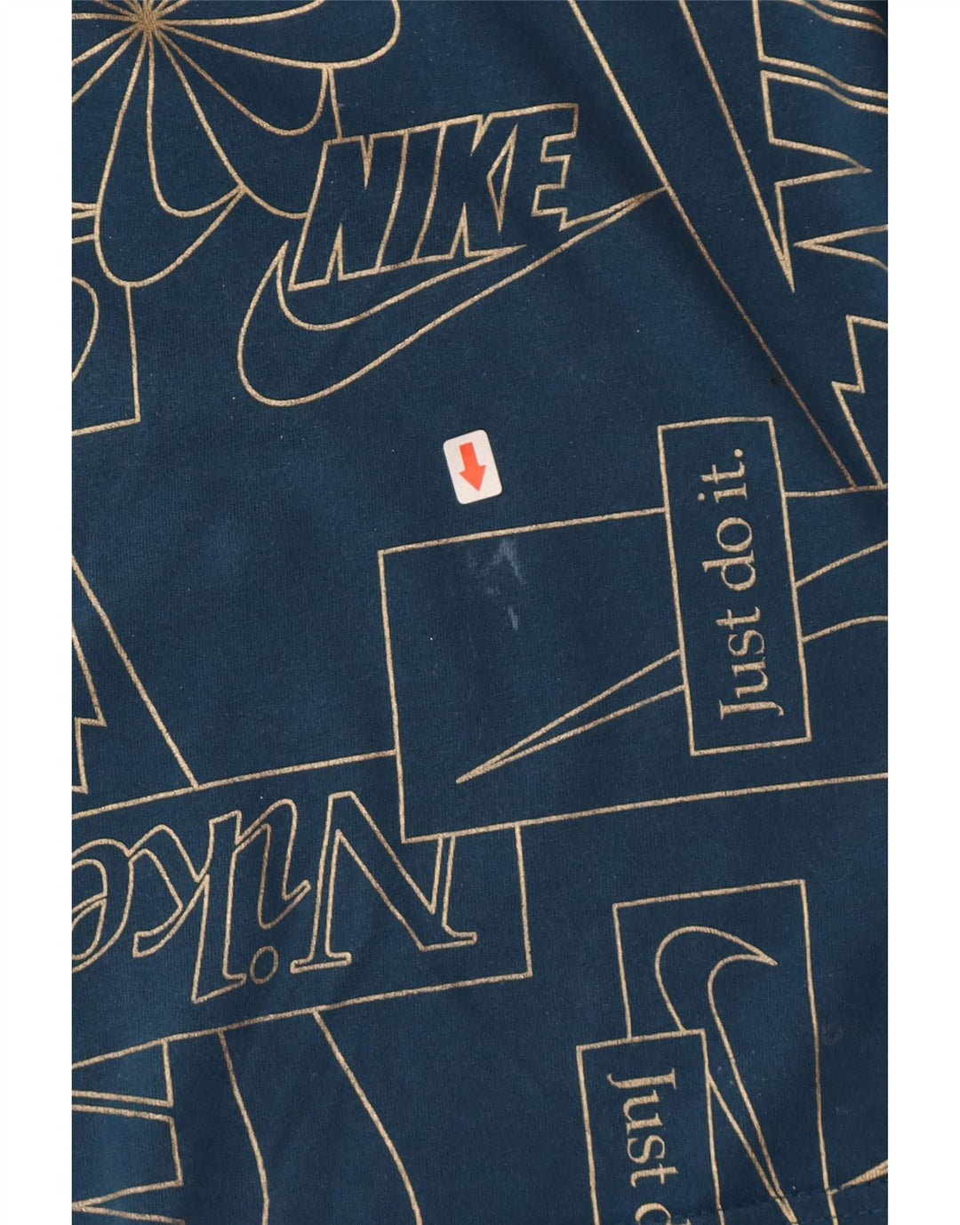 Męski T-shirt z grafiką Nike, mały, granatowy, bawełniany