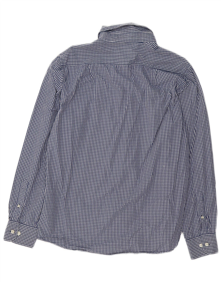 Izod Męska koszula Coupe Ajustee Slim Fit, bawełniana w kratkę, w kolorze średniego błękitu