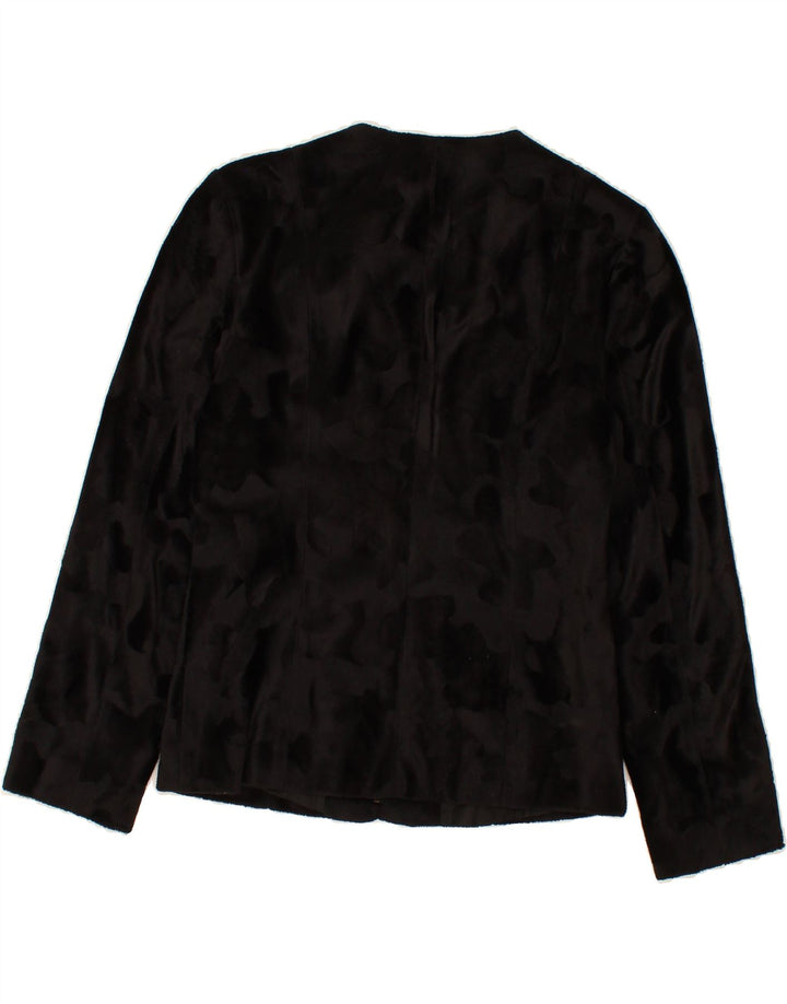 VINTAGE Womens Blazer Jacket UK 10 Small  Black Polyester Vintage Vintage and Second-Hand Vintage from Messina Hembry 