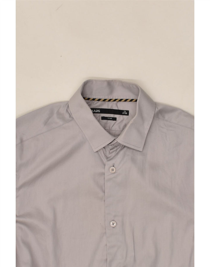 JULES Mens Fitted Shirt Size 37 38 Small Grey | Vintage Jules | Thrift | Second-Hand Jules | Used Clothing | Messina Hembry 