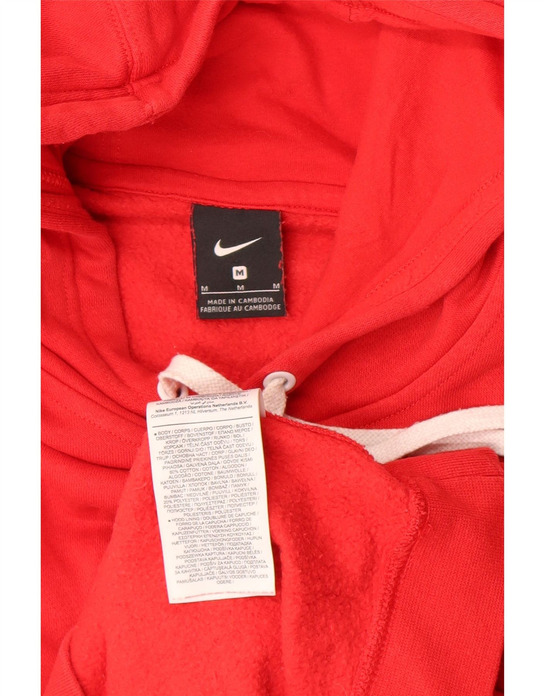 Męska bluza z kapturem Nike, średnia czerwona, bawełniana