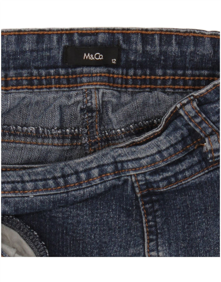 Damskie jeansowe bermudy M&Co UK 12 Medium W32, niebieska bawełna