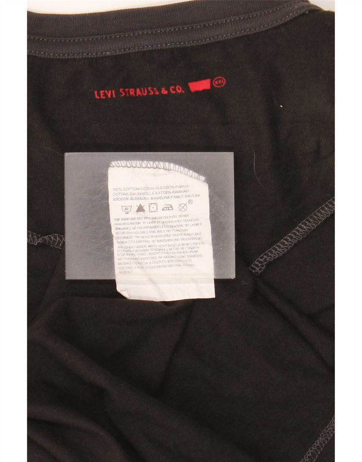 Męski top Levi's z długim rękawem 2XL, czarna bawełna